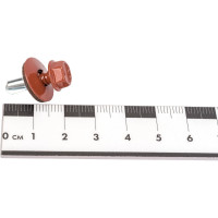 Кровельный саморез крепежная техника коричневая медь RAL 8004, 5.5х19 мм, 300 шт 420280 БК