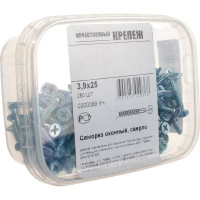 Оконный саморез Качественный КРЕПЕЖ 3.9х25 белый сверло 280 шт 0300089 КЧ