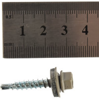 Кровельный саморез крепежная техника серый RAL 7004, 4.8х29 мм, 250 шт 420358 БК