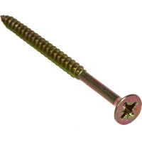 Шуруп крепежная техника жёлтый цинк 6,0x90, 100 шт. 431424 БК