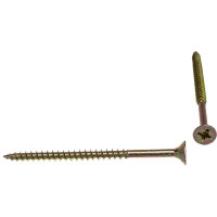 Шуруп крепежная техника жёлтый цинк 6,0x90, 100 шт. 431424 БК