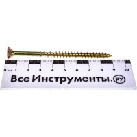 Шуруп крепежная техника жёлтый цинк 6,0x90, 100 шт. 431424 БК