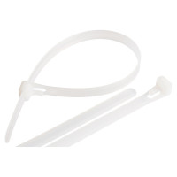 Нейлоновая открывающаяся стяжка NIKOMAX 350х8 мм, белая, уп-ка 100шт. NMC-CTN350-80-RL-WT-100