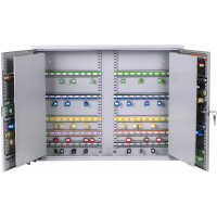 Шкафчик на 300 ключей BRAUBERG 730х550х140 мм, с замком, +300 брелоков, серый, 290341