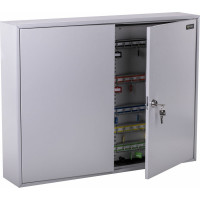 Шкафчик на 300 ключей BRAUBERG 730х550х140 мм, с замком, +300 брелоков, серый, 290341