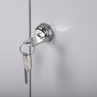 Шкафчик на 300 ключей BRAUBERG 730х550х140 мм, с замком, +300 брелоков, серый, 290341