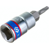 Головка-бита торцевая 1/4", TORX с отверстием, T10Н, L=37 мм KING TONY 203710