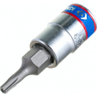 Головка-бита торцевая 1/4", TORX с отверстием, T10Н, L=37 мм KING TONY 203710