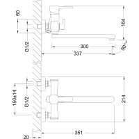 Смеситель Lemark Evitta универсальный LM0551C