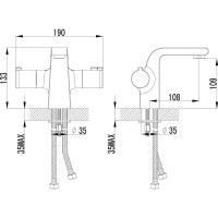 Смеситель Lemark Yeti для раковины, термостатический LM7836C