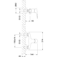 Смеситель Lemark Linara для душа LM0403C
