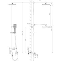 Смеситель Lemark Tropic для ванны и душа LM7004C