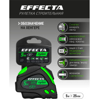 Рулетка 5м/25 мм с магнитом, автостопом, лентой нейлон EFFECTA Nylon 580525