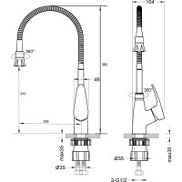 Смеситель Lemark Linara для кухни с гибким изливом LM0413C