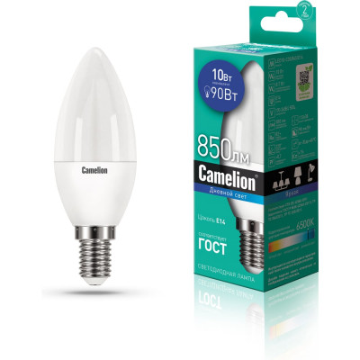 Светодиодная лампа Camelion LED10-C35/865/E14 10Вт 220В 13563