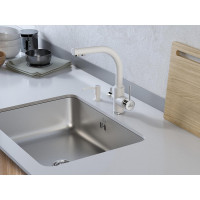 Смеситель для кухни Paulmark ESSEN, белый матовый, Es213011-431