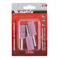 Шарошка абразивная, цилиндр удлиненный (19x38x6, F46, 3 шт.) MATRIX 76007