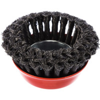 Щетка-крацовка чашечная для УШМ двухрядная (120 мм, М14) MIRAX 35104-120-2