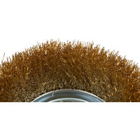 Щетка чашечная для УШМ (латунированная проволока 0,3 мм, 125мм) MIRAX 35142-125