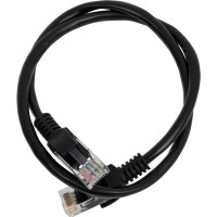 Многожильный патч-корд Cablexpert UTP кат.5e, 0.5м, литой, черный PP12-0.5M/BK