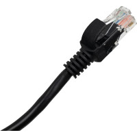 Многожильный патч-корд Cablexpert UTP кат.5e, 0.5м, литой, черный PP12-0.5M/BK