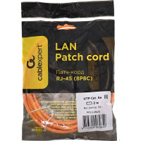 Многожильный патч-корд Cablexpert UTP кат.5e, 2м, литой, оранжевый PP12-2M/O