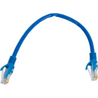 Многожильный патч-корд Cablexpert UTP кат.6, 0.25м, литой, синий PP6U-0.25M/B