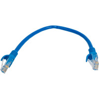 Многожильный патч-корд Cablexpert UTP кат.6, 0.25м, литой, синий PP6U-0.25M/B