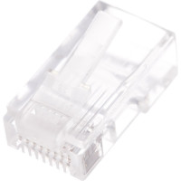 Вилка Cablexpert RJ-45 8P8C LC-8P8C-001 3-зубца кат.5e, 6 мкрн для одножильного кабеля 100 шт. LC-8P8C-001 (3-fork)
