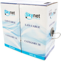 Кабель SkyNet Premium FTP indoor 2x2x0,51, медный, FLUKE TEST, кат.5e, однож., 305 м, box, серый CSP-FTP-2-CU