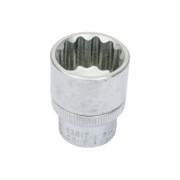 Головка 12-гранная, короткая, 3/8", 17 мм FORCE 53917