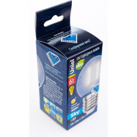 Светодиодная лампа Uniel LED-G45-6W/WW/E27/FR PLS02WH. Форма шар, матовая. UL-00000302
