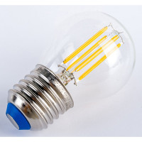 Светодиодная лампа Uniel LED-G45-7,5W/WW/E27/CL GLA01TR. Форма шар, прозрачная. UL-00003252