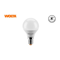Светодиодная лампа Wolta ШАР LED 7.5Вт, 3000K Теплый свет, цоколь E14, 625 лм 25Y45GL7.5E14