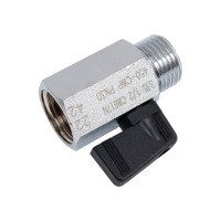 Шаровой кран RuB NAPOLI (S.35), 1/2" mini, DN10 PN30, ВР-НР, флажок S35DM0