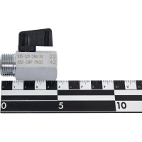 Шаровой кран RuB NAPOLI (S.35), 1/2" mini, DN10 PN30, ВР-НР, флажок S35DM0