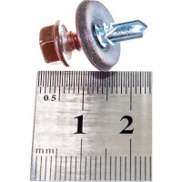 Кровельный саморез Саморезик 5,5х19 RAL8017 коричневый шоколад 250шт SKRAL8017-5,5х19-250