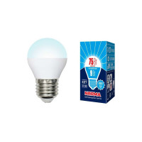 Светодиодная лампа Volpe LED-G45-9W/NW/E27/FR/NR. Форма шар, матовая. UL-00003828