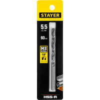 Сверло Professional по металлу HSS-R, (сталь М2, DIN 338, 5.5 мм) Stayer 29602-5.5