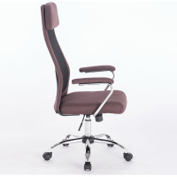 Компьютерное офисное кресло руководителя BRABIX Flight EX-540, с подлокотниками, хром, сетка 531849