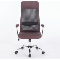 Компьютерное офисное кресло руководителя BRABIX Flight EX-540, с подлокотниками, хром, сетка 531849