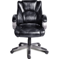 Компьютерное офисное кресло руководителя BRABIX Eldorado EX-504, с подлокотниками, эко кожа 530874