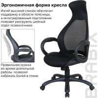 Компьютерное офисное кресло руководителя BRABIX PREMIUM Genesis EX-517, с подлокотниками, экокожа / сетка 531574