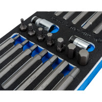 Набор вставок бит 10 мм TORX, SPLINE, HEX, ложемент, 44 предмета KING TONY 9-1044CQV