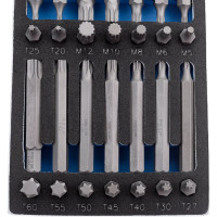 Набор вставок бит 10 мм TORX, SPLINE, HEX, ложемент, 44 предмета KING TONY 9-1044CQV