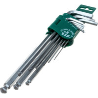 Набор ключей торцевых шестигранных удлиненных с шаром для изношенного крепежа, 9 пр. Jonnesway H23S109S 49338