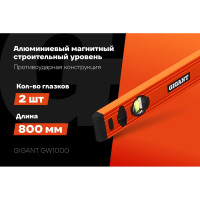Алюминиевый строительный уровень Gigant 1000мм GW1000
