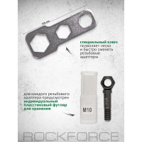 Двуручный резьбовой заклепочник Rockforce усиленный L - 320мм резьбовые адаптеры - М3 М4 М5 RF-67804(19737)