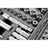 Набор инструмента 1/2 Dr и 1/4 Dr 108 предметов с 12 гран KRAFT KT 700680