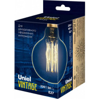 Лампа накаливания Uniel Vintage. Форма шар IL-V-G125-60/GOLDEN/E27 VW01 UL-00000480